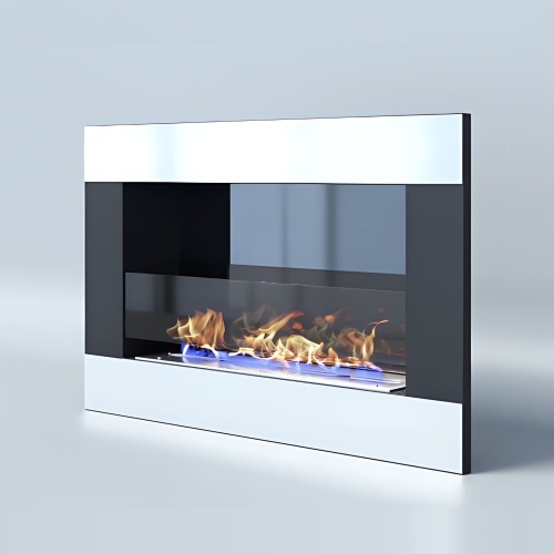 Биокамин "Русский огонь" Модерн 800V встраиваемый (высота 500мм.) с декоративным стеклом (стемалитом)