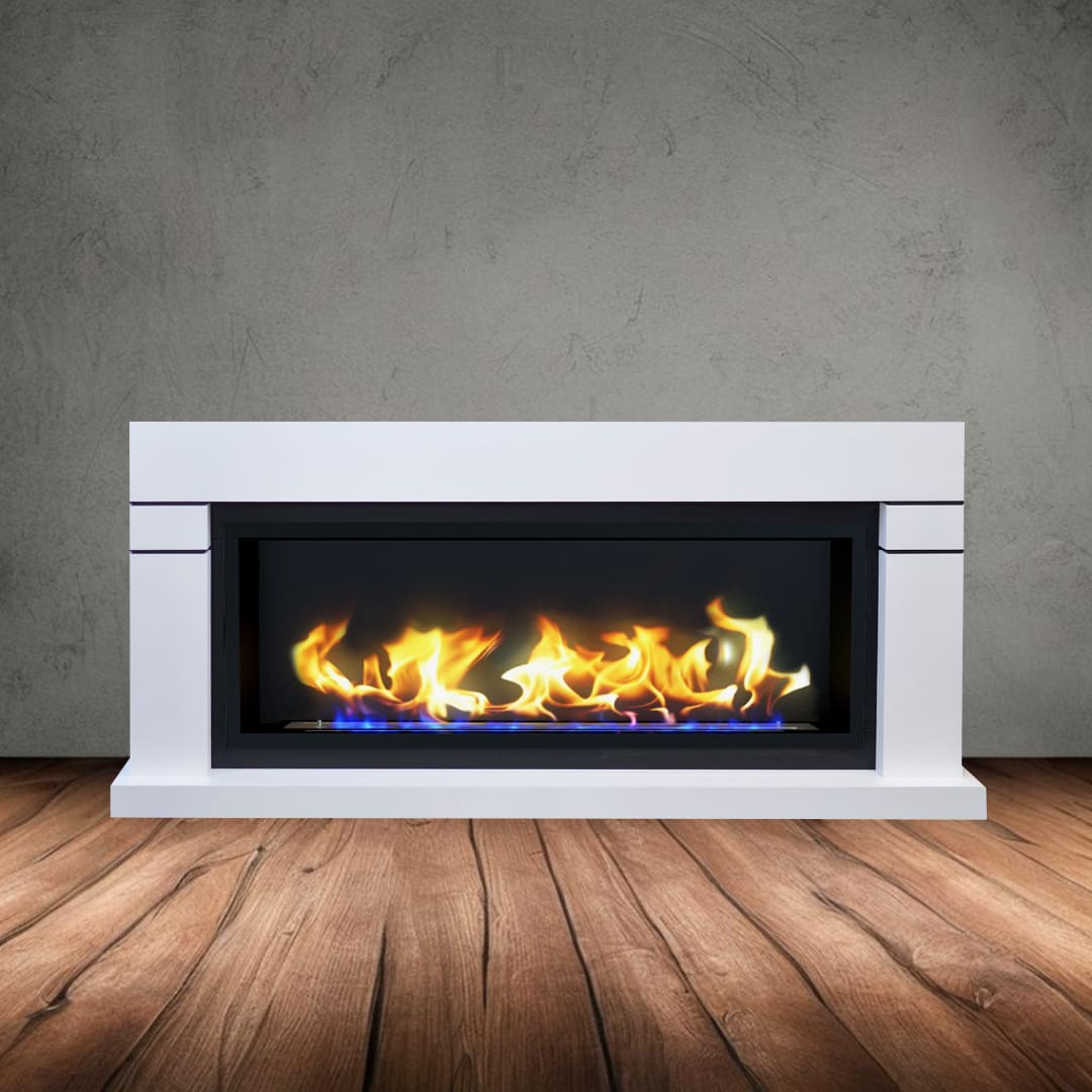 Биокамин в линейном портале "Русский огонь" Тоби с декоративным стеклом (стемалитом) по цене 101 650 руб.