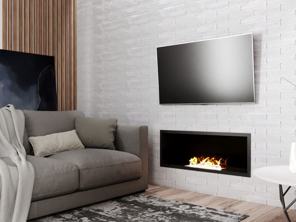 Биокамин "Русский огонь" Лайт 980V встраиваемый с защитным и декоративным стеклом по цене 31 200 руб.