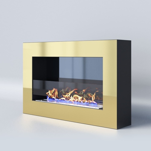 Биокамин "Русский огонь" Барокко 800N настенный (высота 500мм.) с защитным и декоративным стеклом