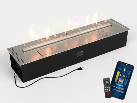 Автоматический биокамин Lux Fire Smart Flame 1100 RC INOX по цене 396 550 руб.