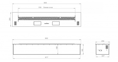 Автоматический биокамин 900 Standart Автоматический биокамин 900 Standart по цене 187 302 руб.